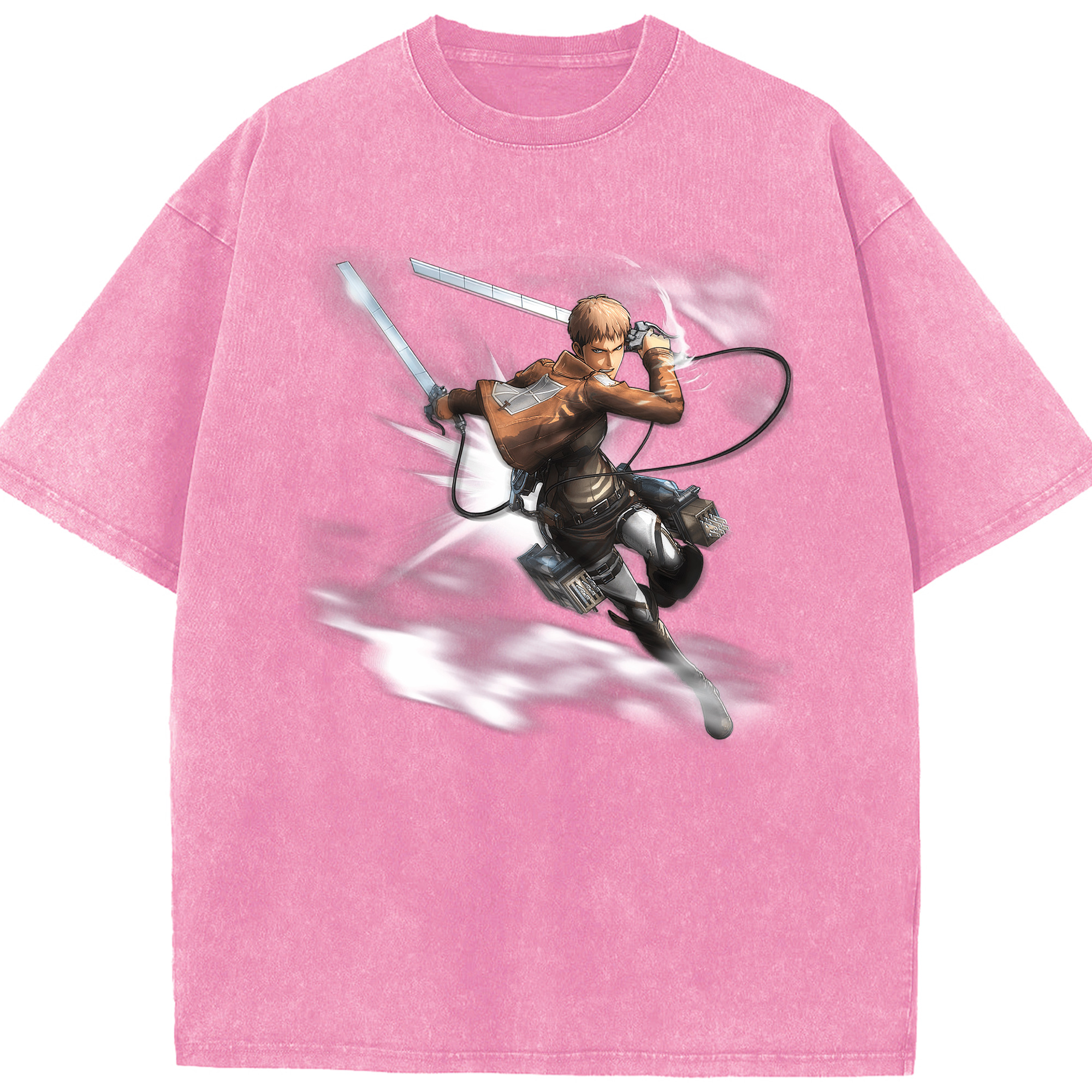 （画像用） 進撃の巨人 ジャン・キルシュタイン Attack on Titan Jean Kirstein 綿100% ヴィンテージ風 半袖Tシャツ（フロントプリント）